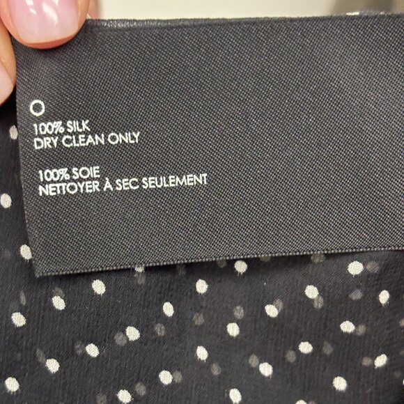 Club Monaco Polka Dot Silk Blouse – Timeless 90s Elegance - Picture 6 of 7